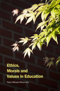 Dorrance Publishing book cover art for P.M. Muzumara's book, "Ethics, Morals and Values in Education."