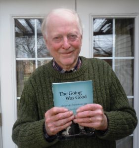 Dorrance author David Buisseret holding his book, "The Going was Good."