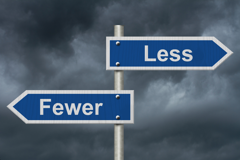 fewer or less