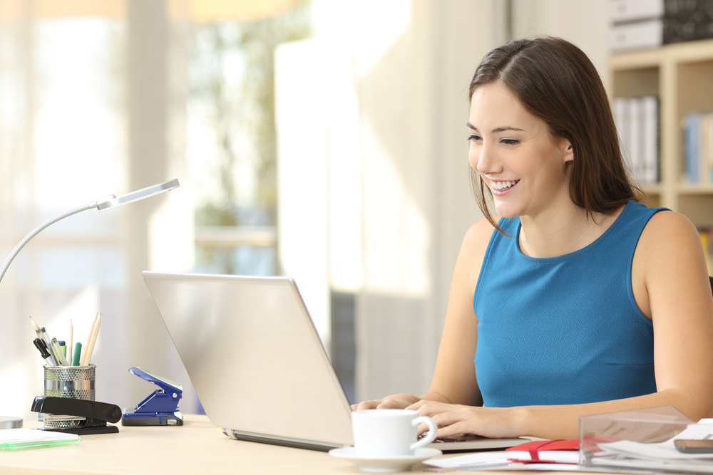 Woman Researching